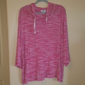 Indigo Pink Lightweight Stretch Hoodie 2X